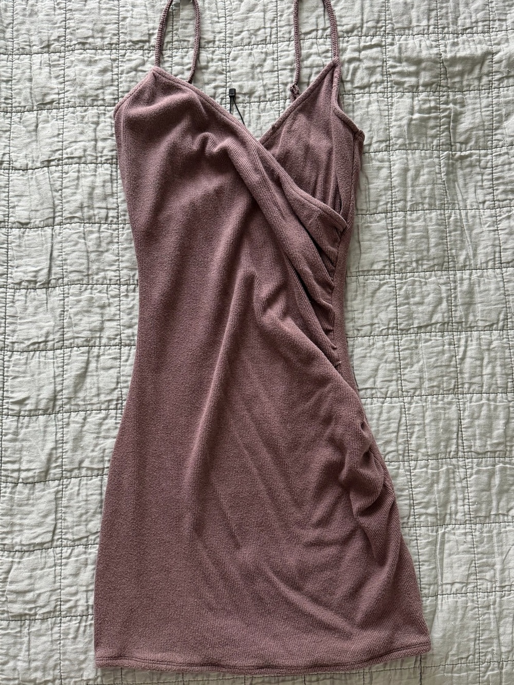 Garage Mauve Wrap-Style Mini Dress